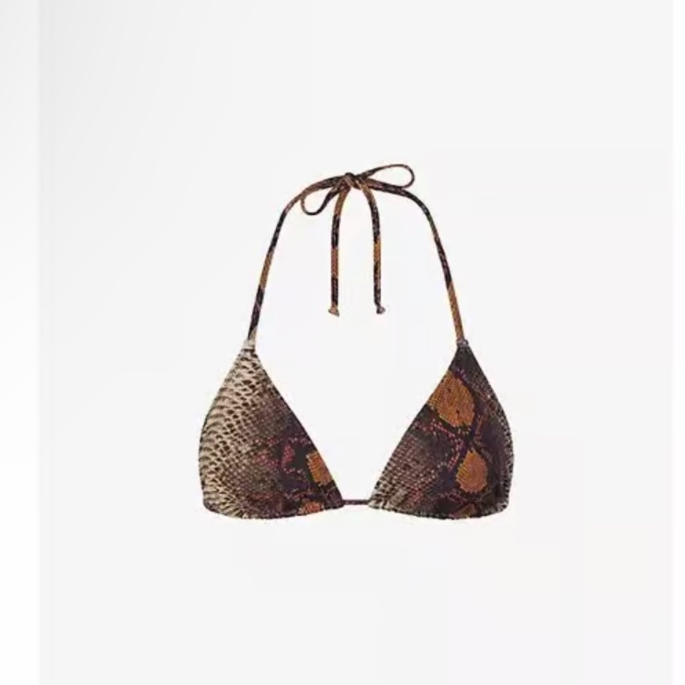 Sw40. Skims recycled swim triangle top desert snake print XXS nwt rare